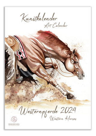 Kunstkalender Westernpferde 2024