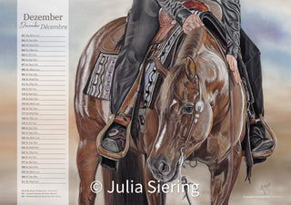 Kunstkalender Western Horses & Sports 2025